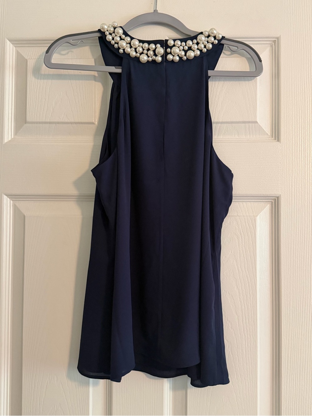 Lilly Pulitzer Shawn Navy Pearl-Neck Halter Top - Women - Picture 5 of 8